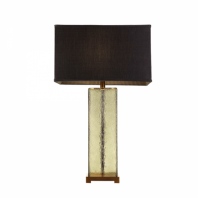 Telbix-Wilson Table Light - Antique brass/Amber Glass/Dark Grey